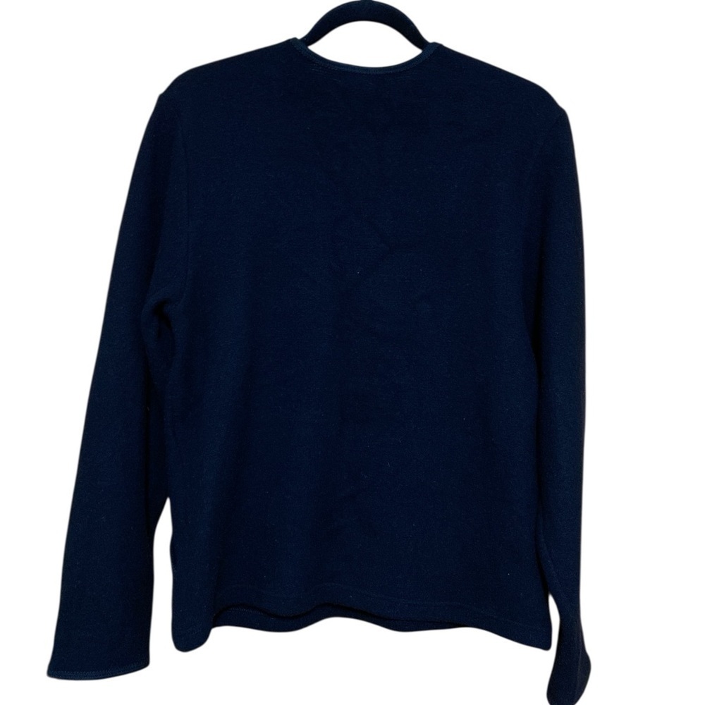 Banana Republic Black V-Neck Sweater with Hand Warmer Pockets Size  Medium. - Picture 3 of 10